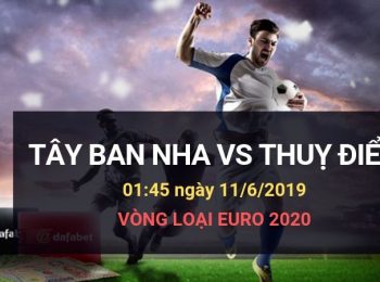 Tây Ban Nha vs Thuỵ Điển: Kèo bóng đá Dafabet ngày 11/06/2019