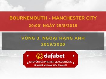 Bournemouth vs Man City 25/8
