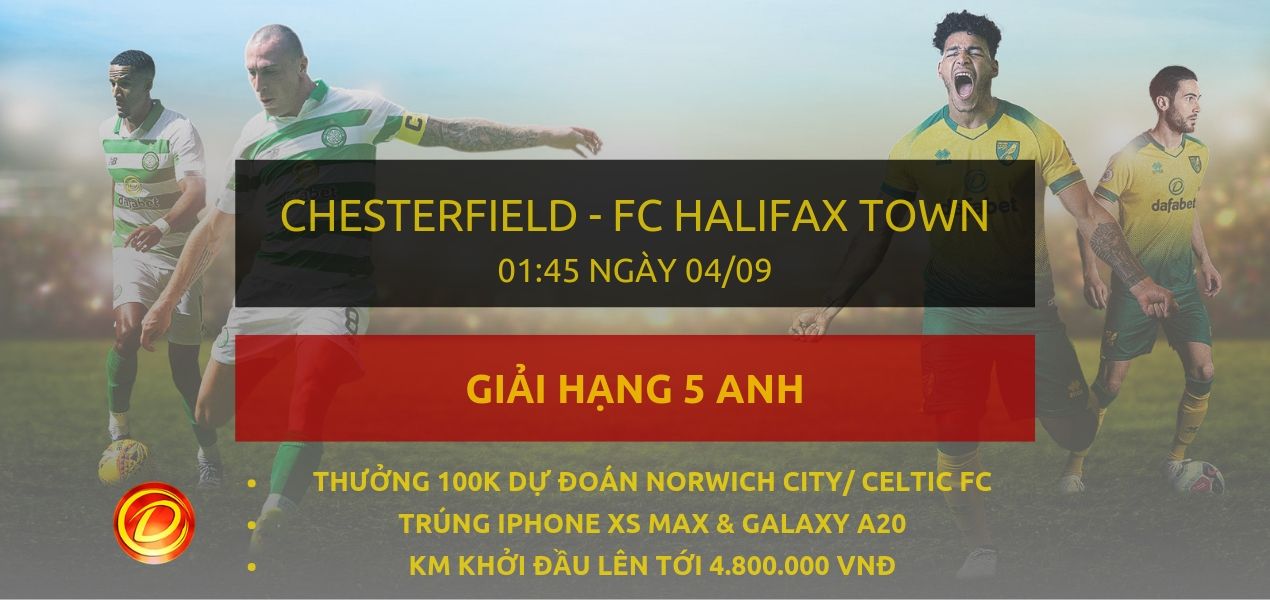 [Hạng 5 Anh] Chesterfield vs FC Halifax Town soi keo dafabet