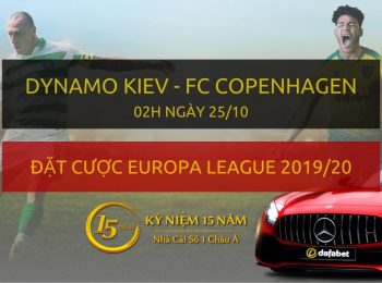 Dynamo Kiev – Copenhagen (2h ngày mai 25/10)